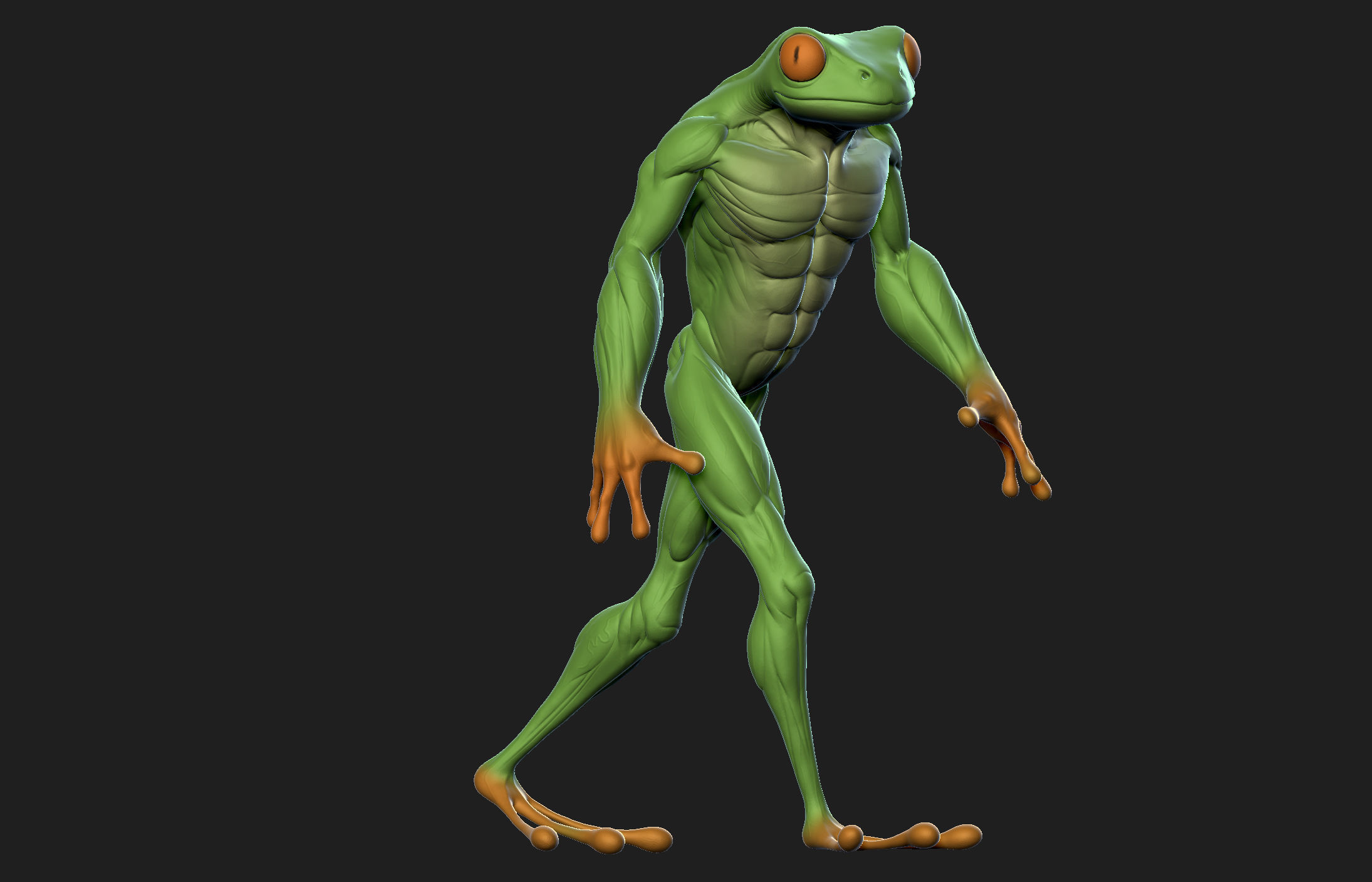 Frogman frog 3D print model_7