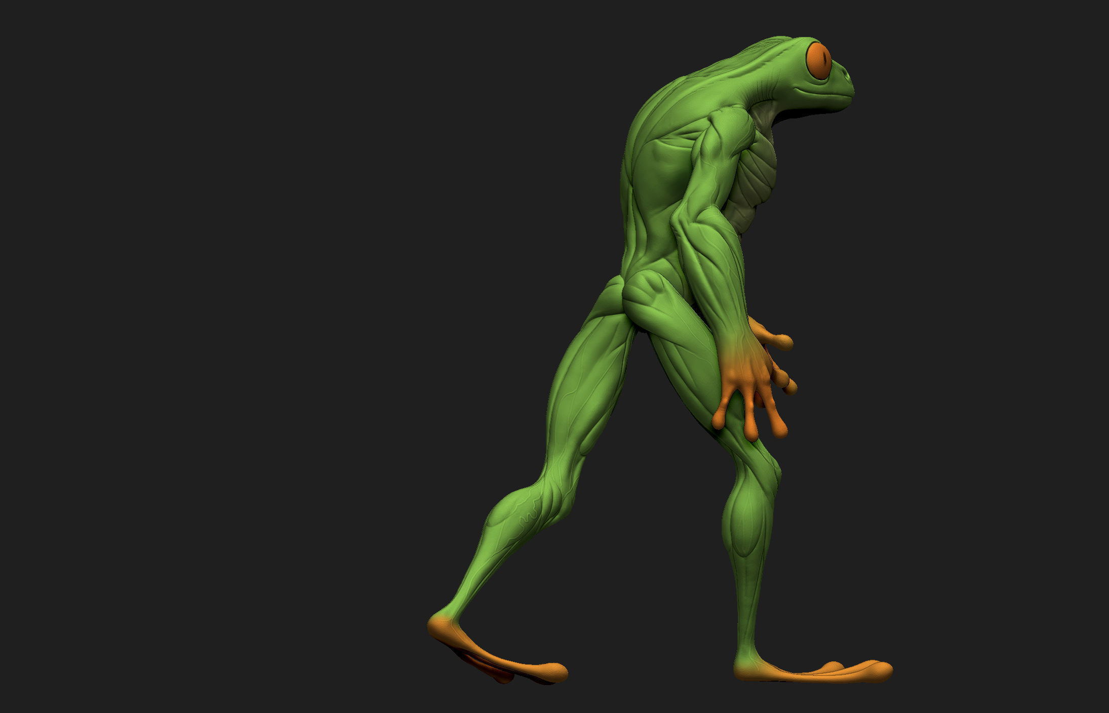 Frogman frog 3D print model_14