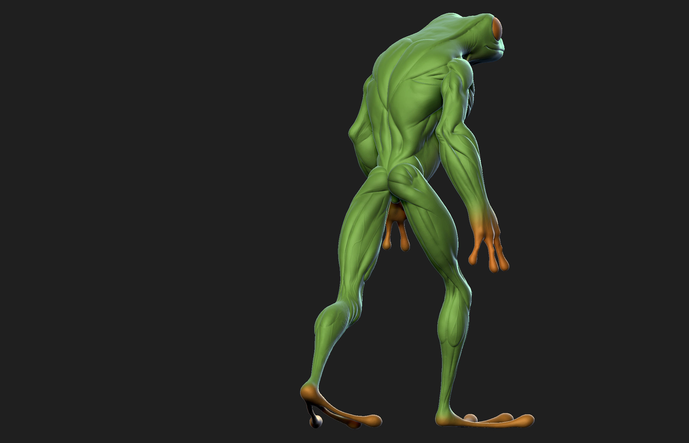Frogman frog 3D print model_9