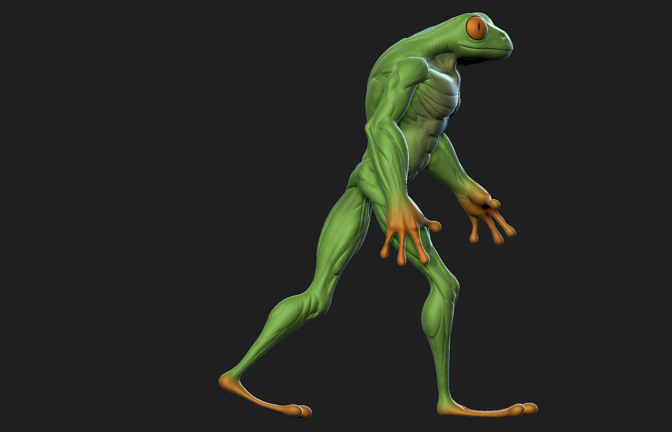 Frogman frog 3D print model_8