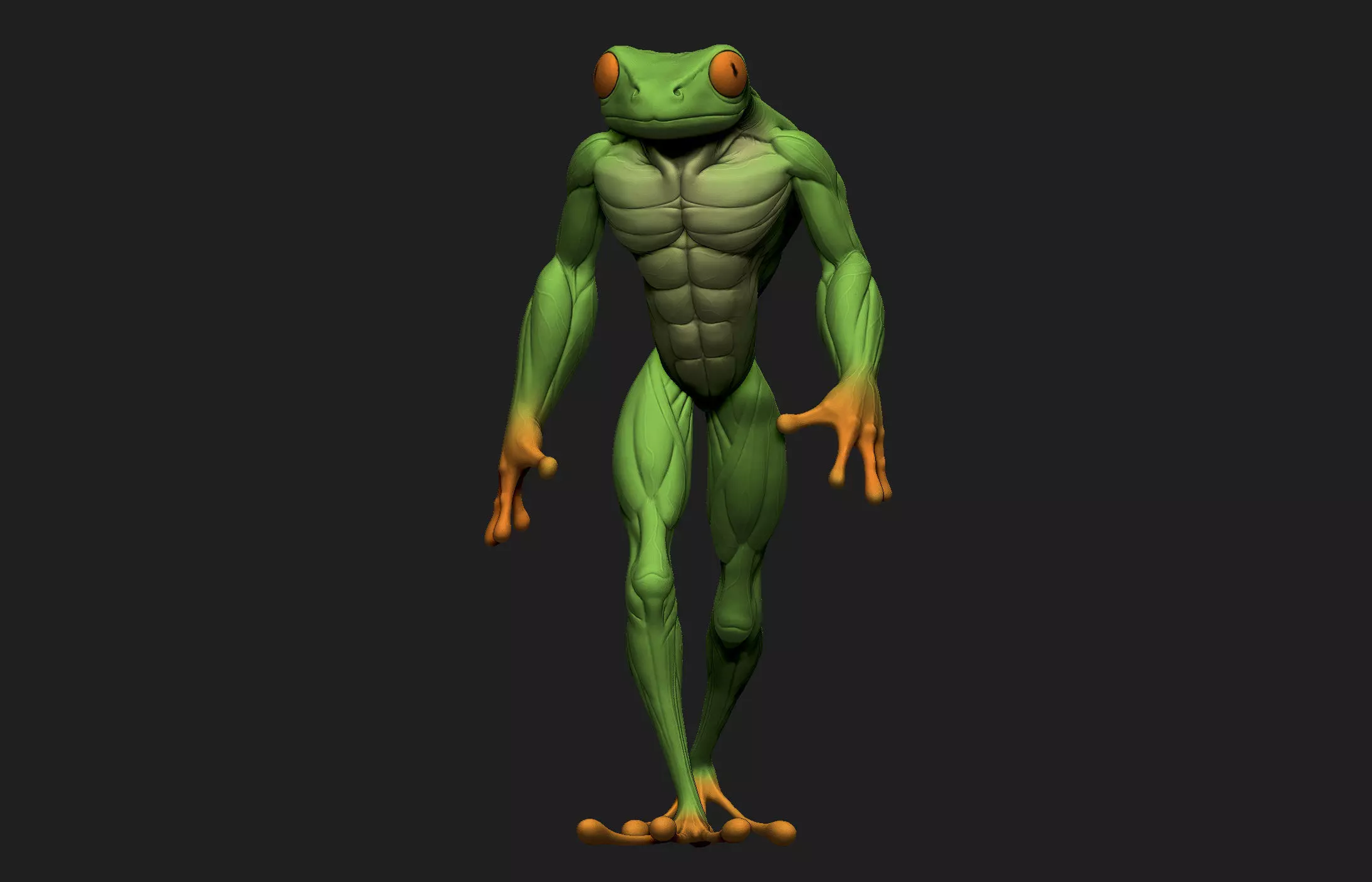 Frogman frog 3D print model_0