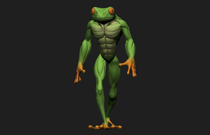 Frogman frog 3D print model