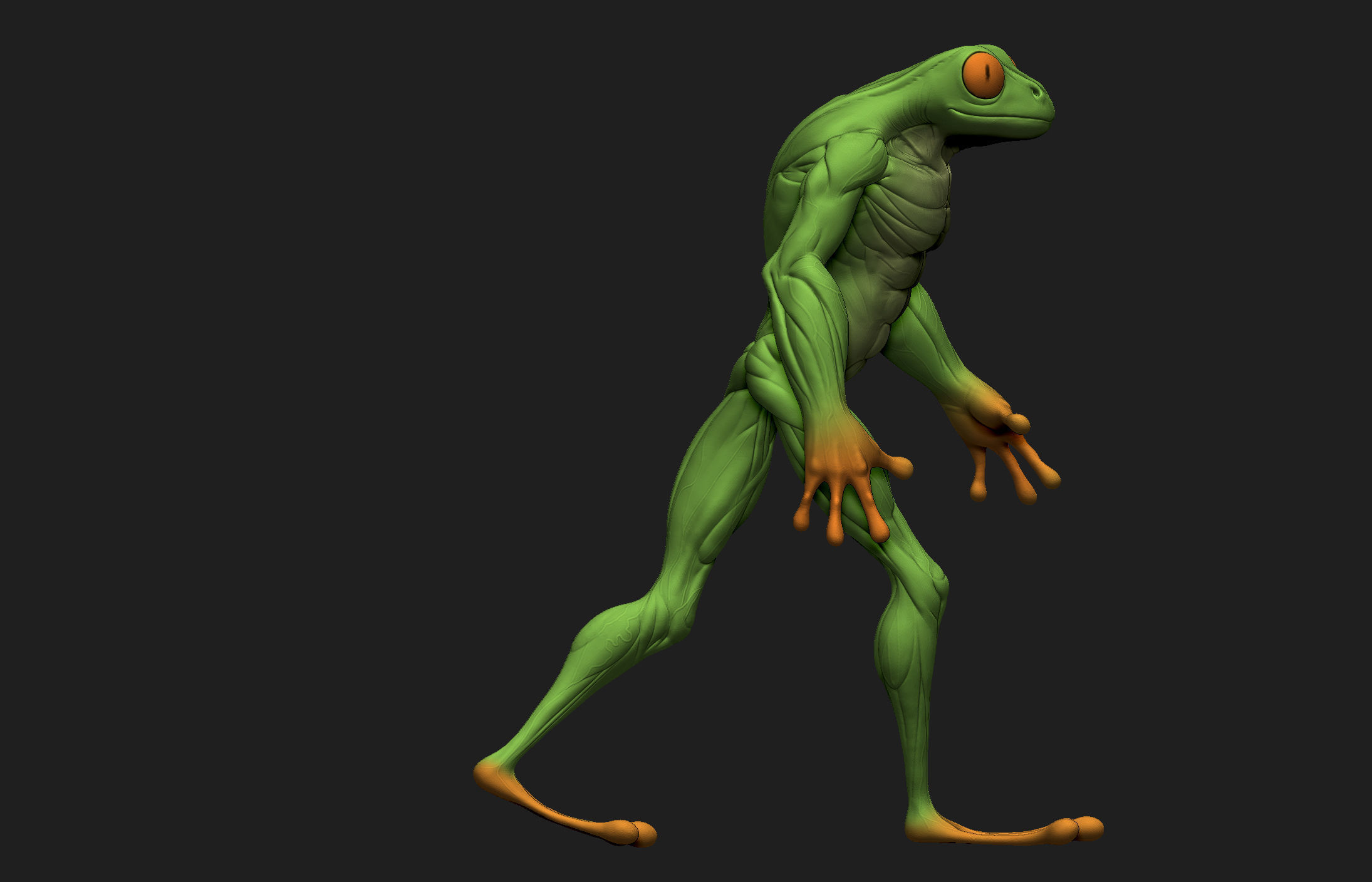 Frogman frog 3D print model_13