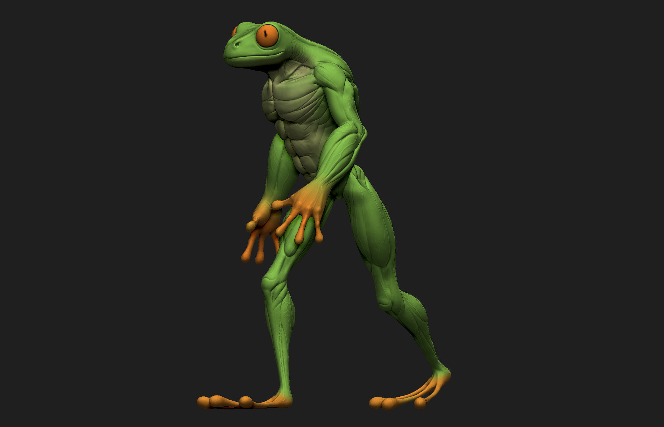 Frogman frog 3D print model_22