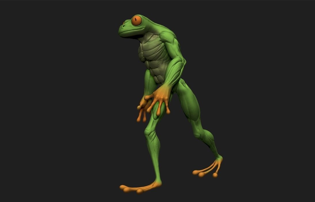 Frogman frog 3D print model_3