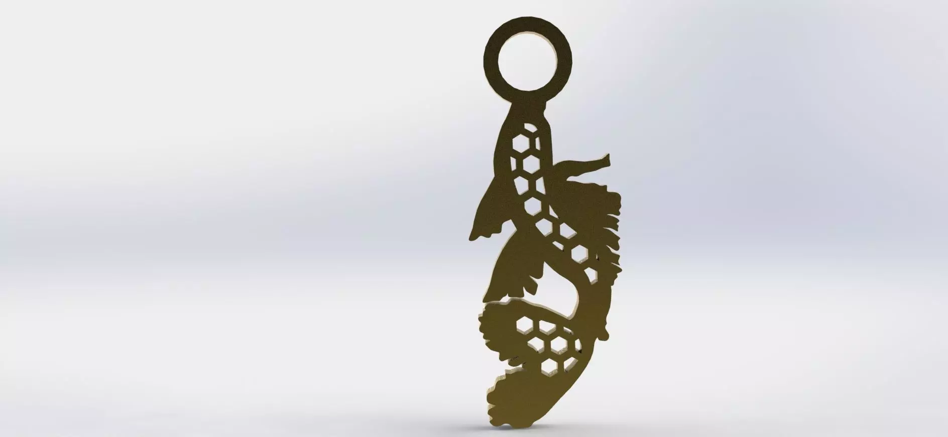 Koi Pendant 1 Hive  3D print model_0