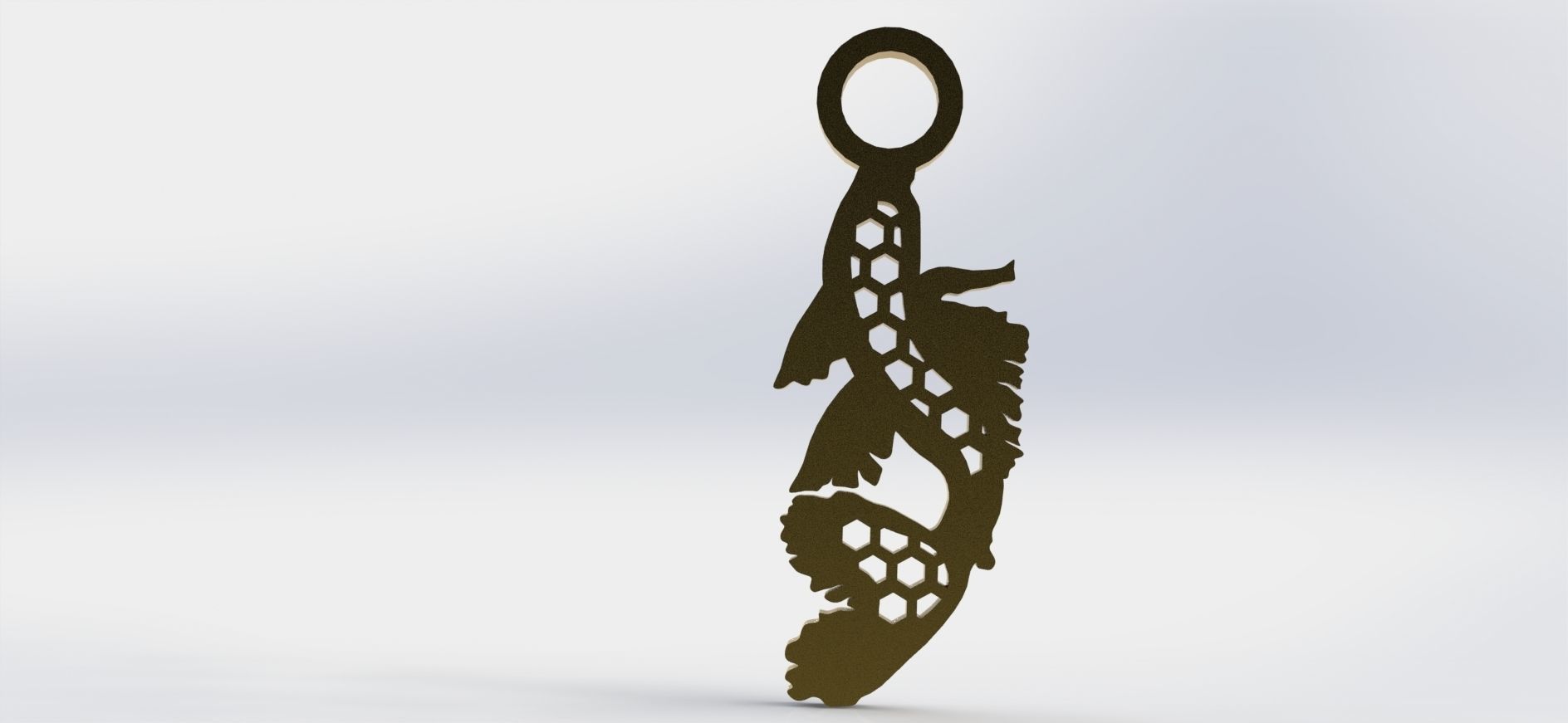 Koi Pendant 1 Hive  3D print model_5