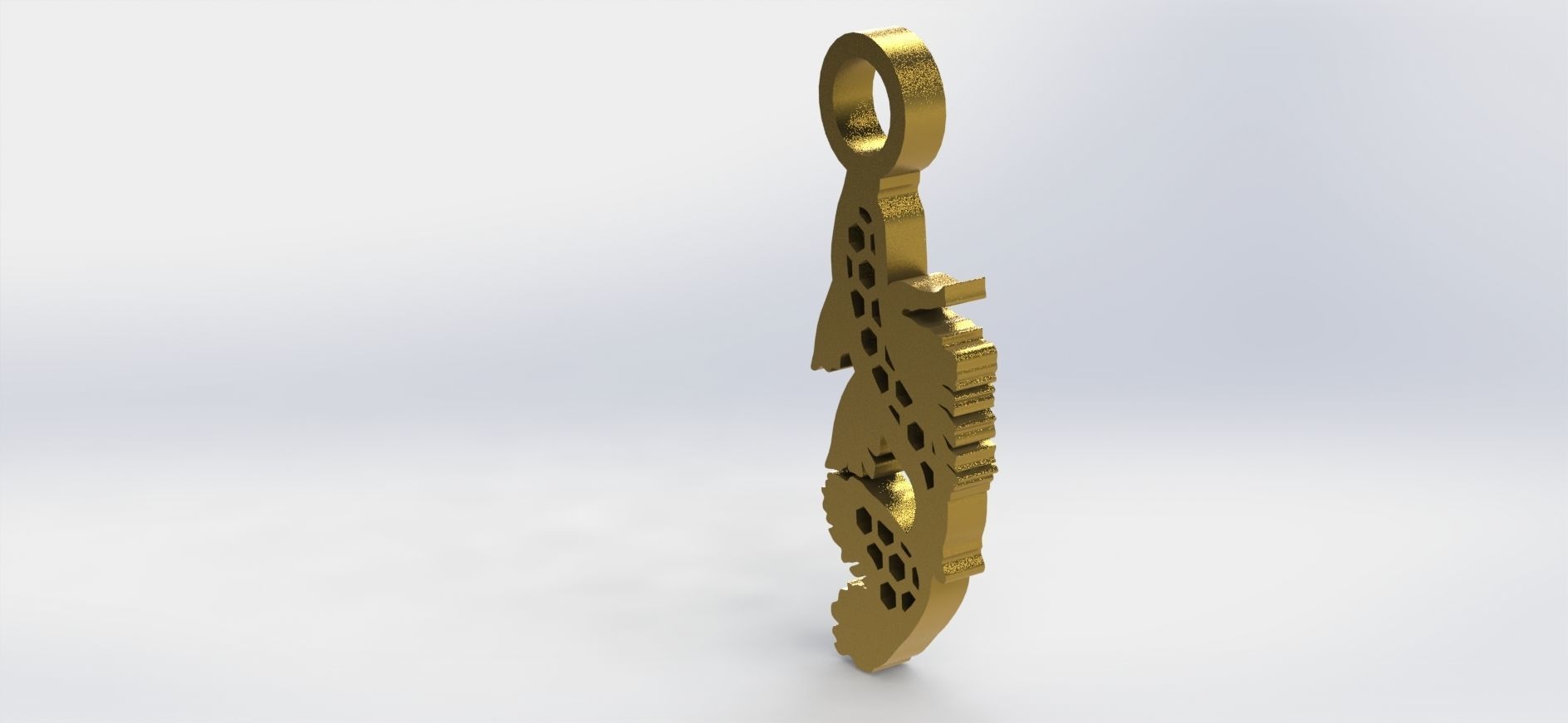 Koi Pendant 1 Hive  3D print model_2