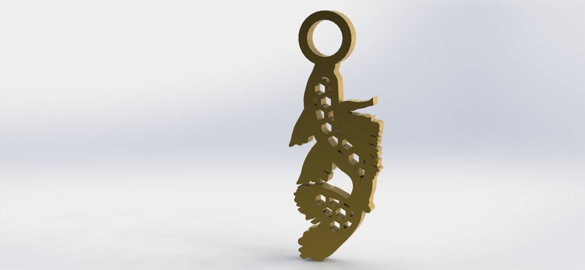 Koi Pendant 1 Hive  3D print model_1
