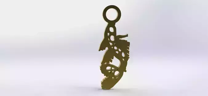Koi Pendant 1 Water  3D print model