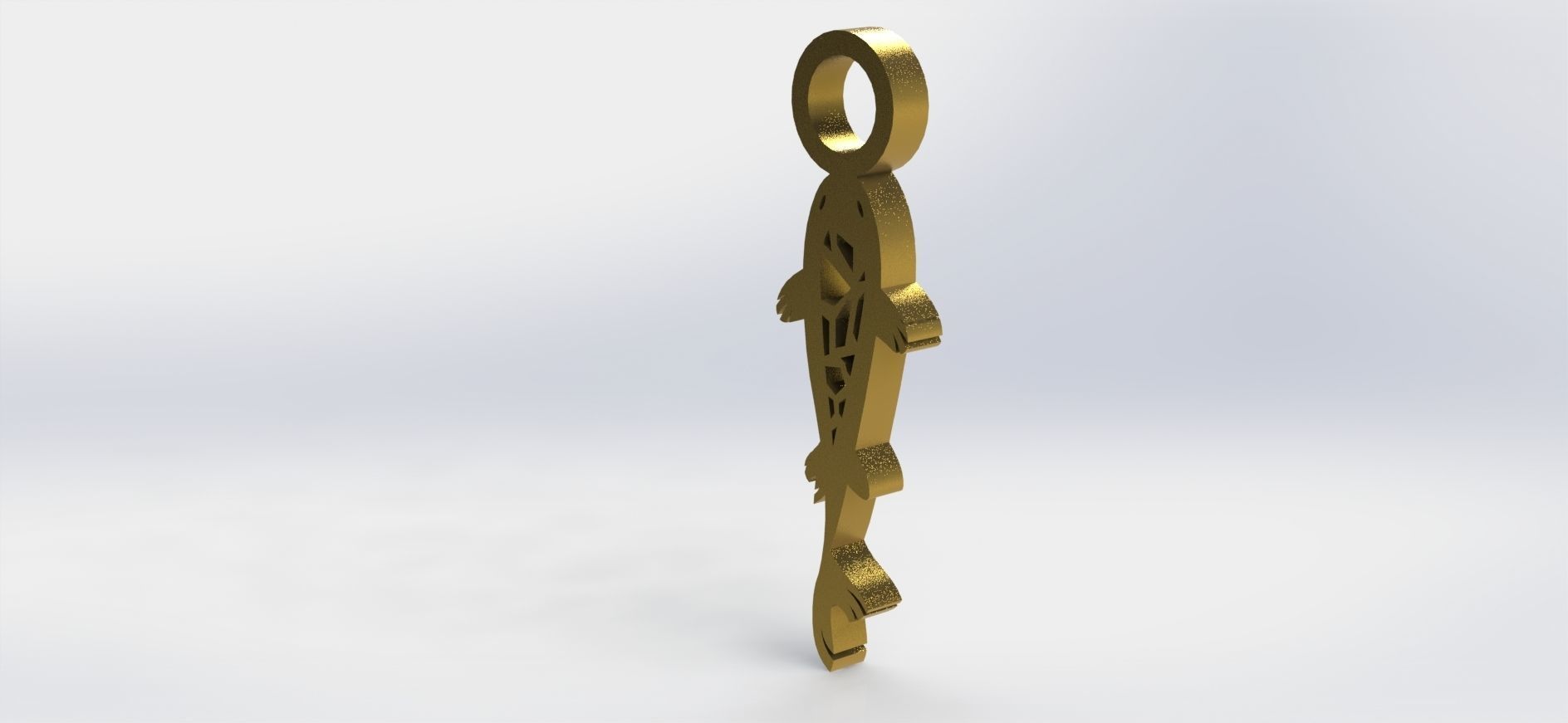 Koi Pendant 2 Crystal  3D print model_2