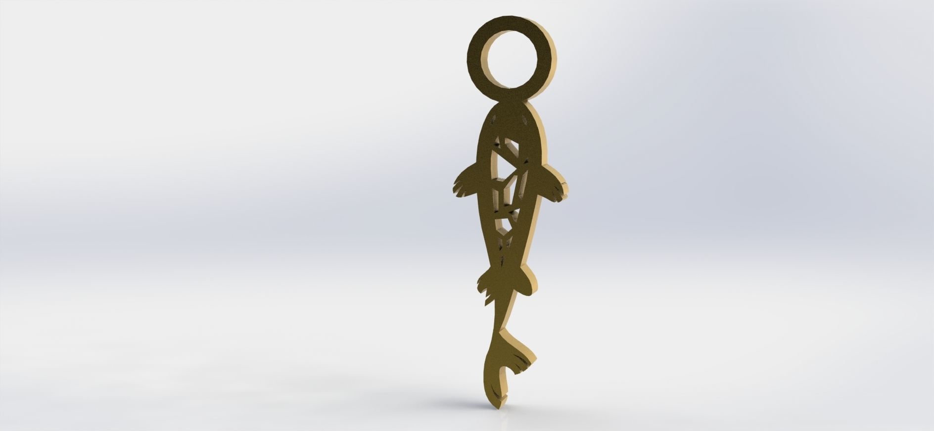 Koi Pendant 2 Crystal  3D print model_1