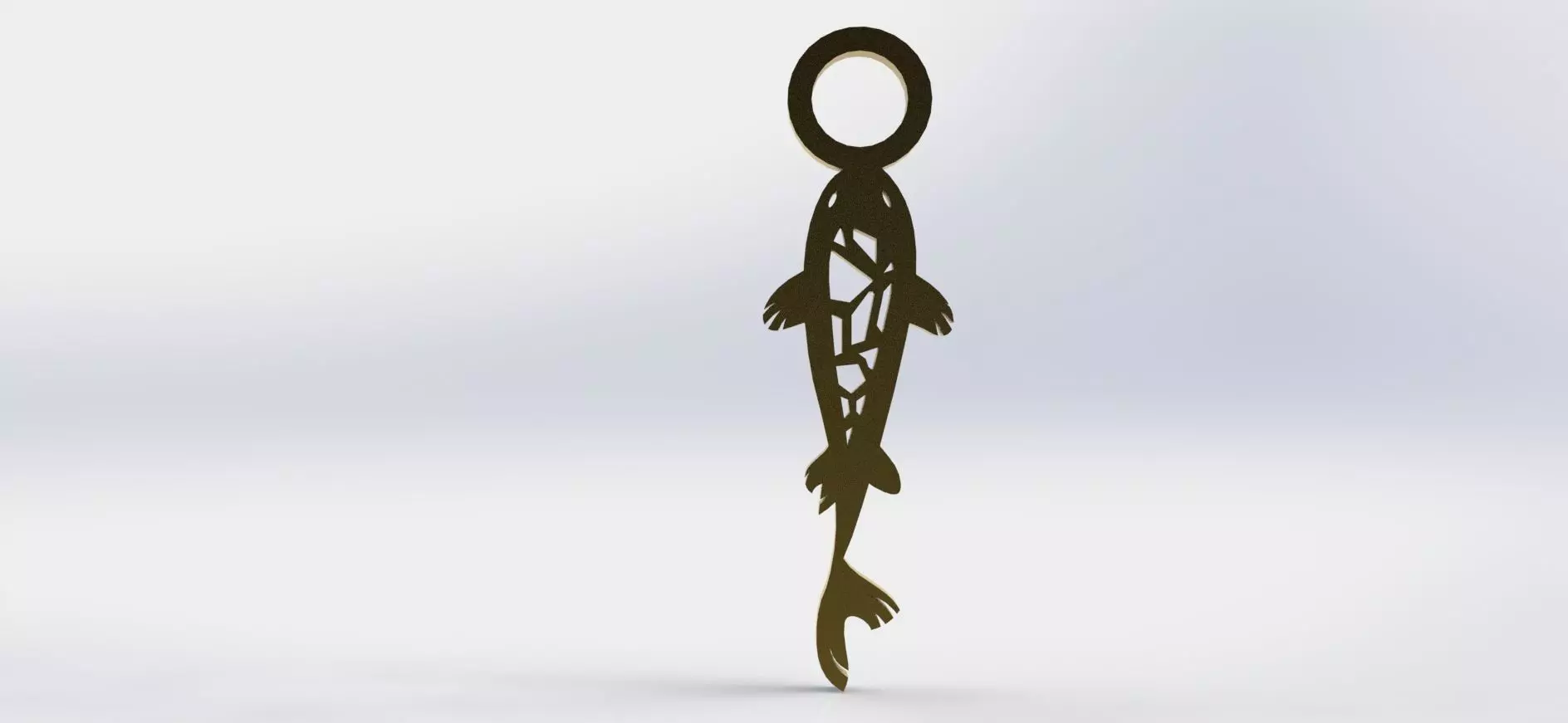 Koi Pendant 2 Crystal  3D print model_0