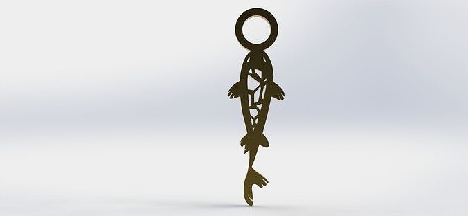 Koi Pendant 2 Crystal  3D print model