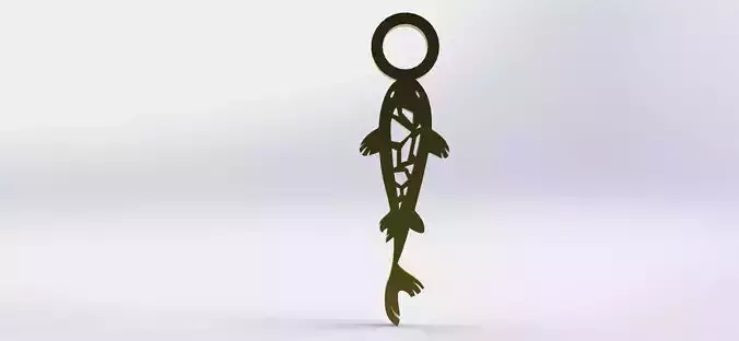 Koi Pendant 2 Crystal  3D print model