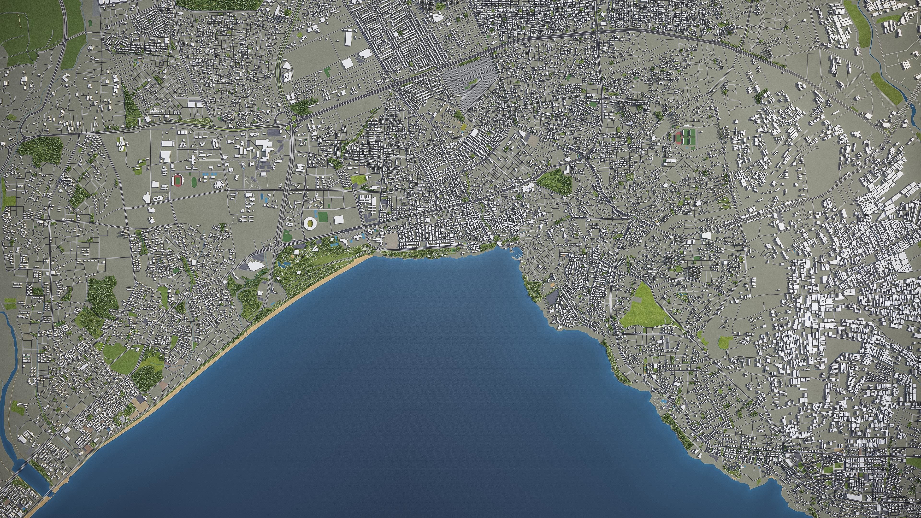 Antalya Low-poly 3D model_9