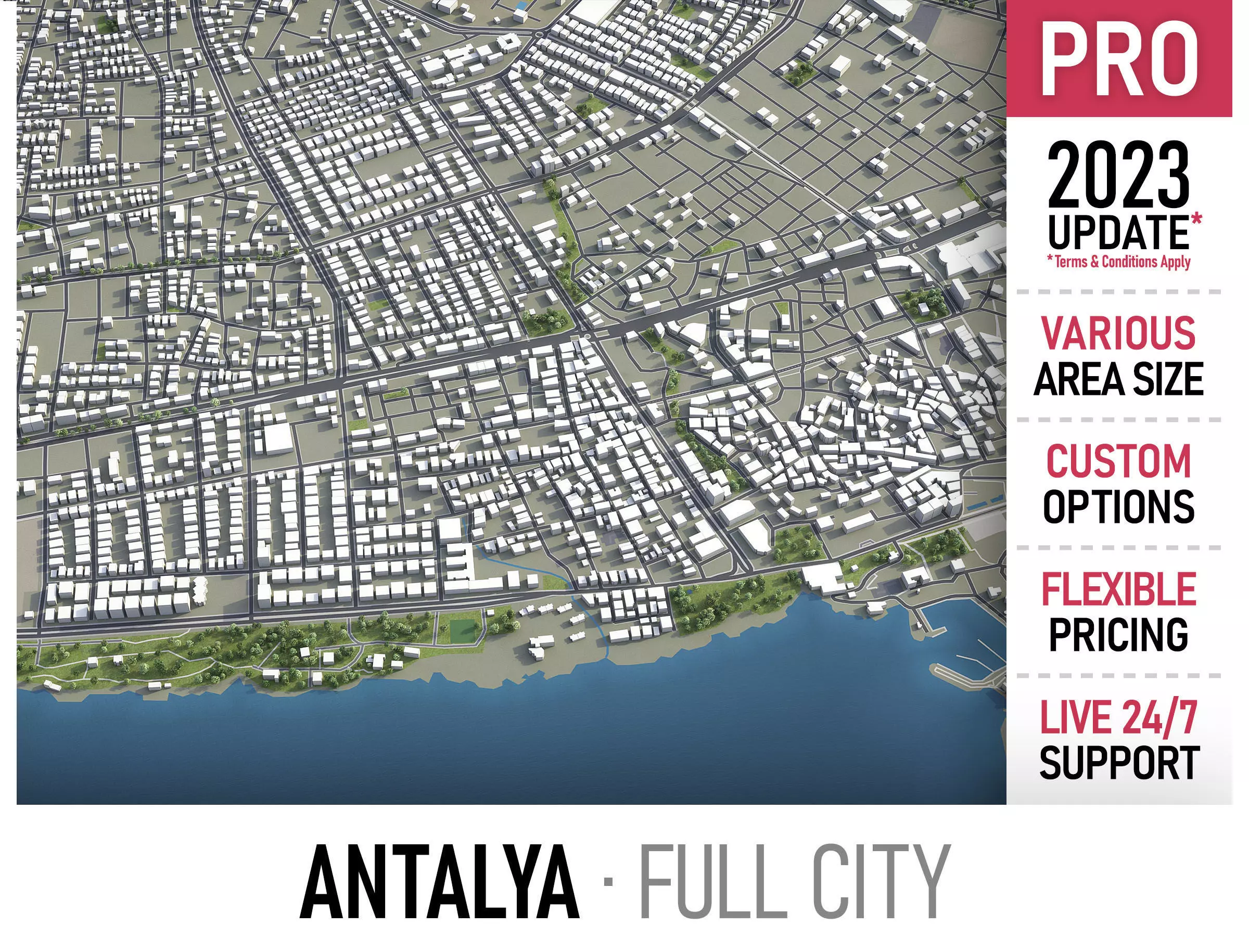 Antalya Low-poly 3D model_0