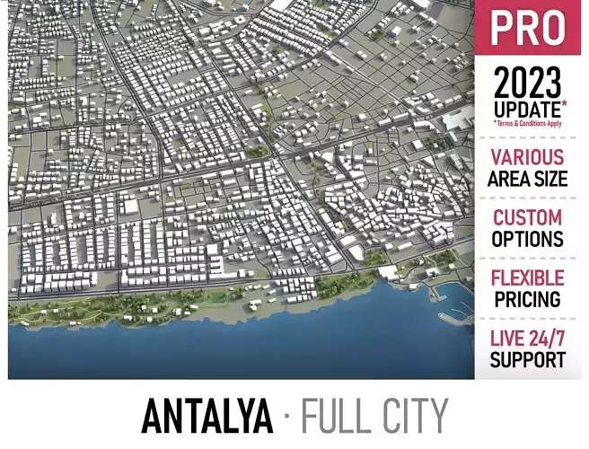 Antalya Low-poly 3D model
