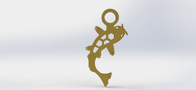 Koi Pendant 3 Hive  3D print model