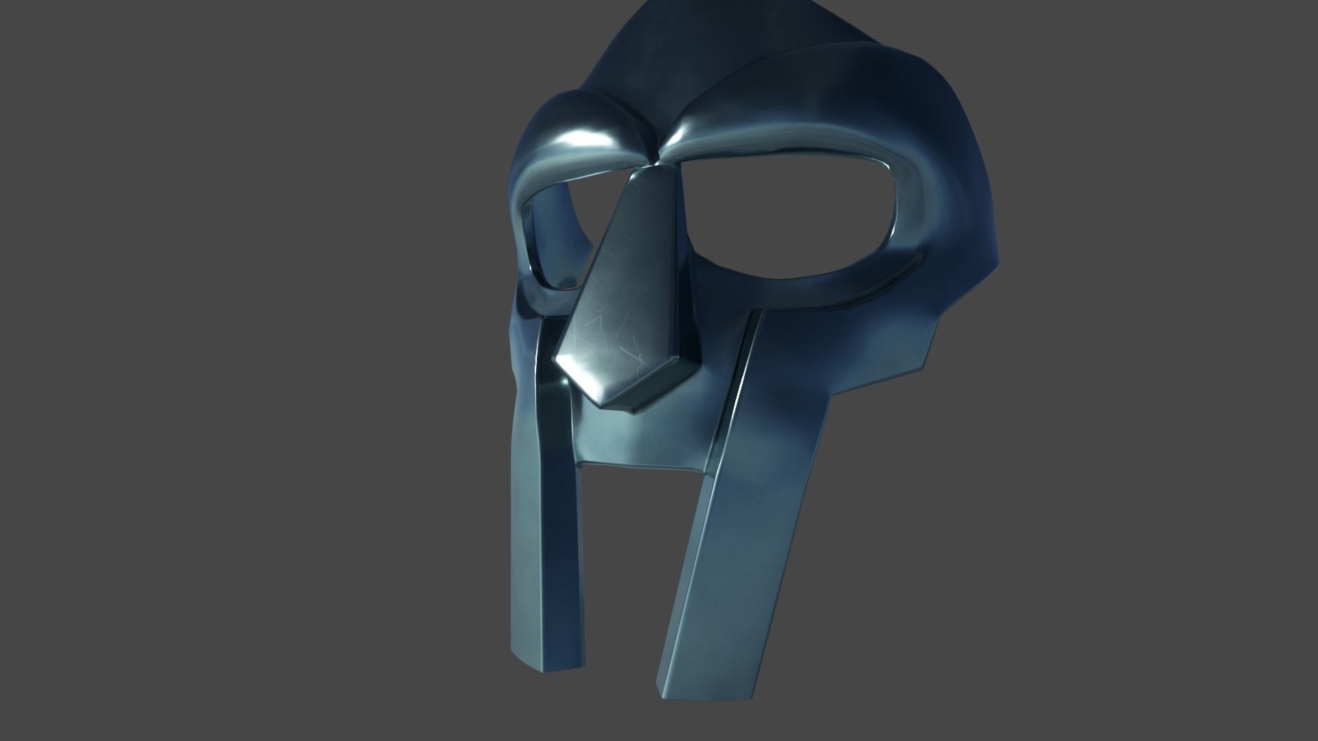 MF Doom Mask Low-poly 3D model_4
