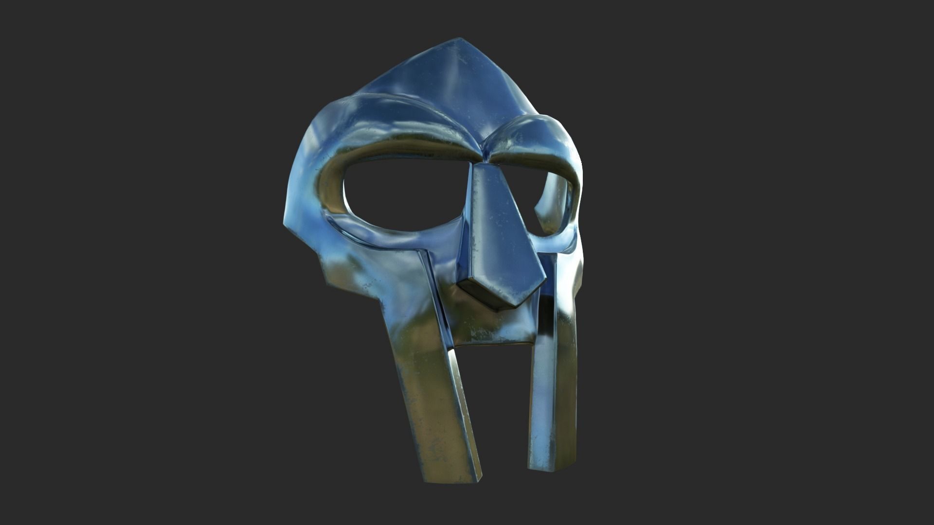 MF Doom Mask Low-poly 3D model_2