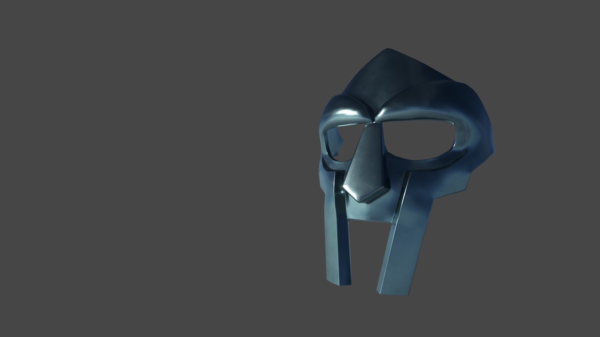 MF Doom Mask Low-poly 3D model_7