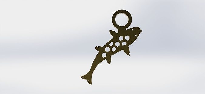 Koi Pendant 4 Hive  3D print model
