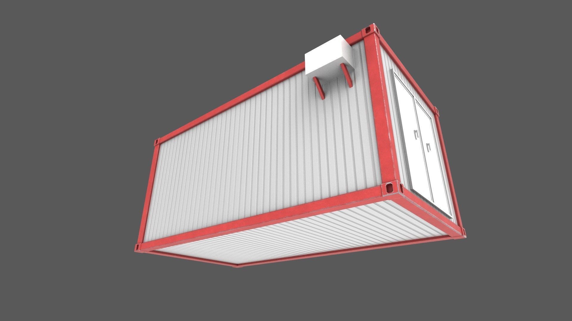 Office Container 03 Low-poly 3D model_3