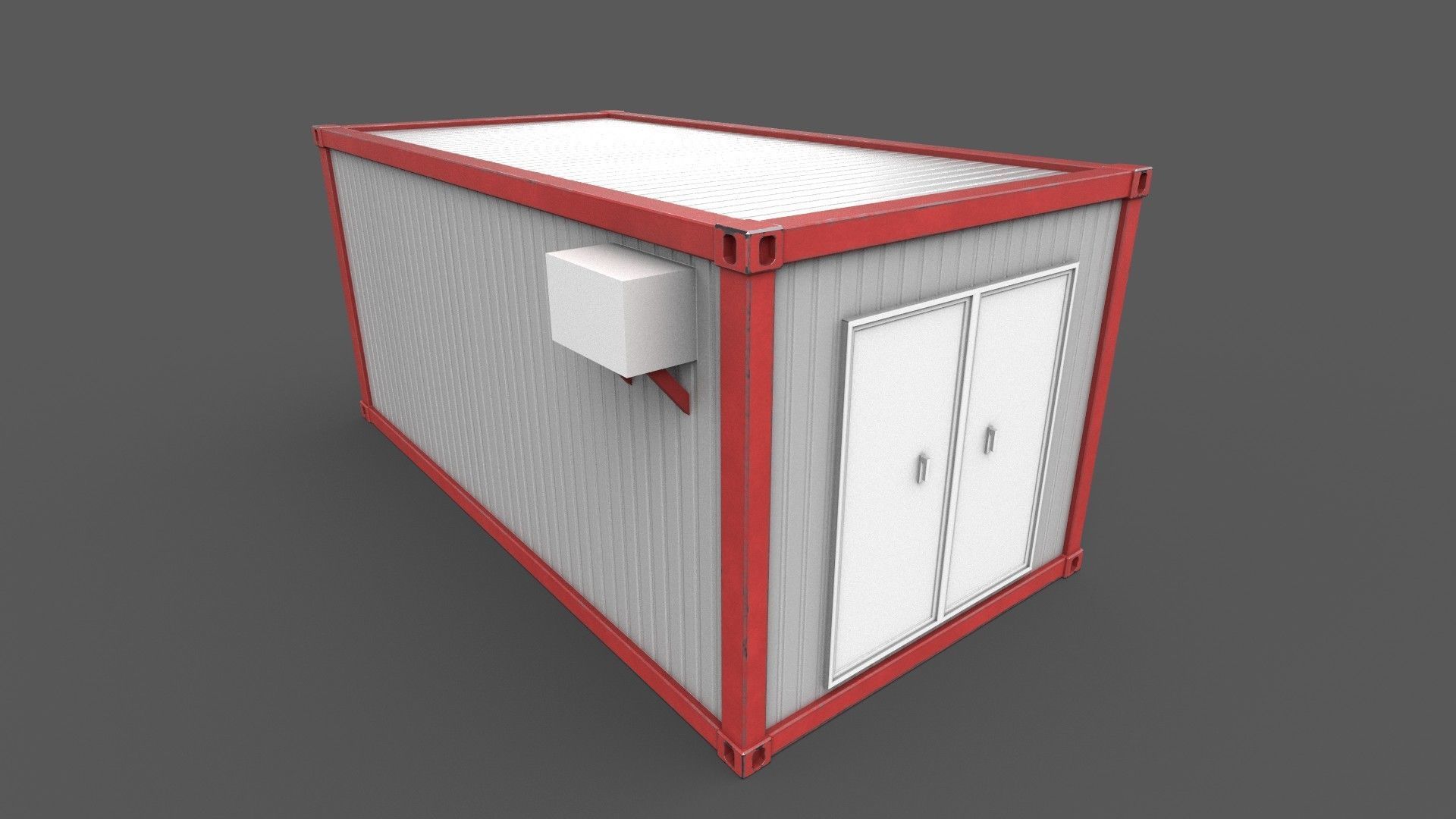 Office Container 03 Low-poly 3D model_7