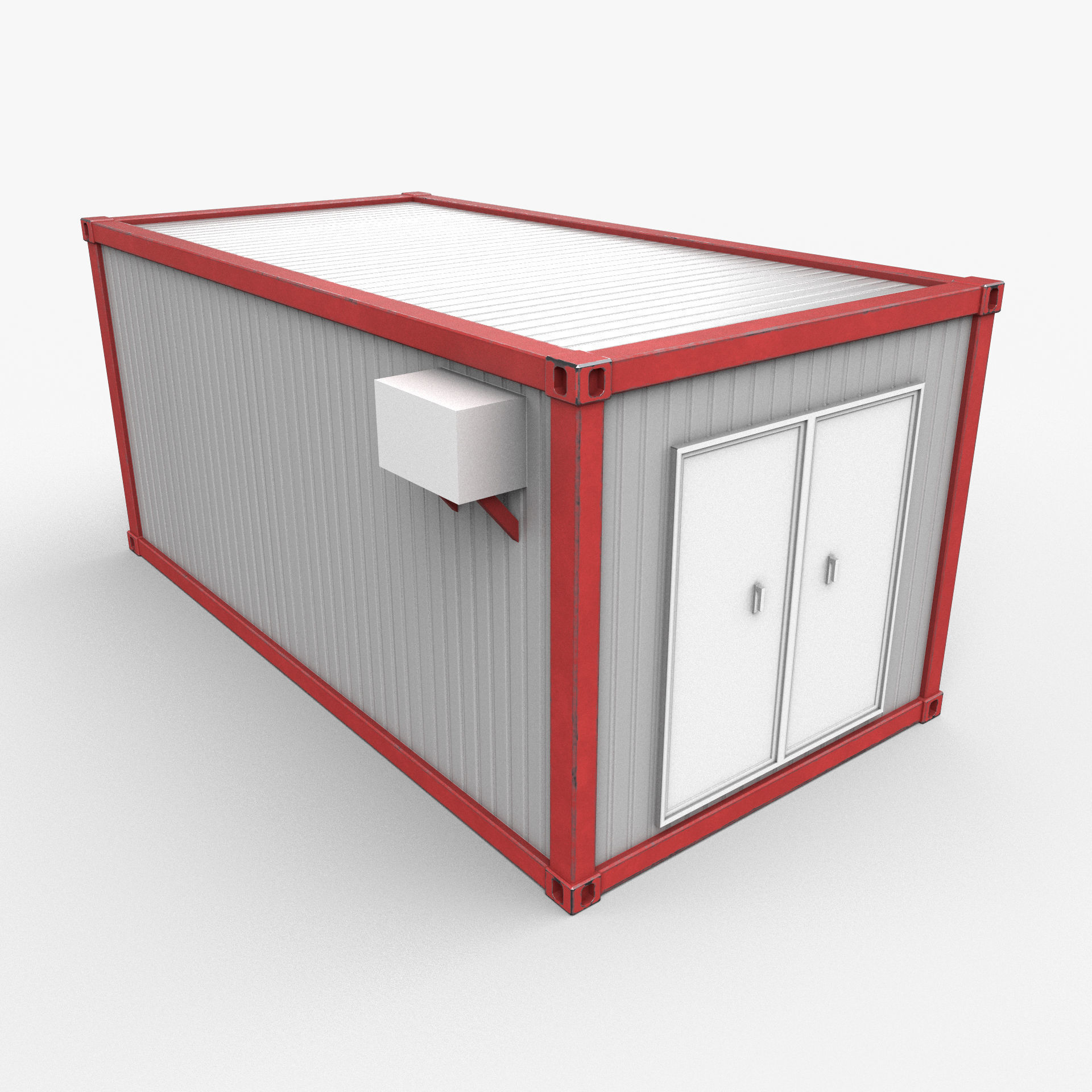 Office Container 03 Low-poly 3D model_1