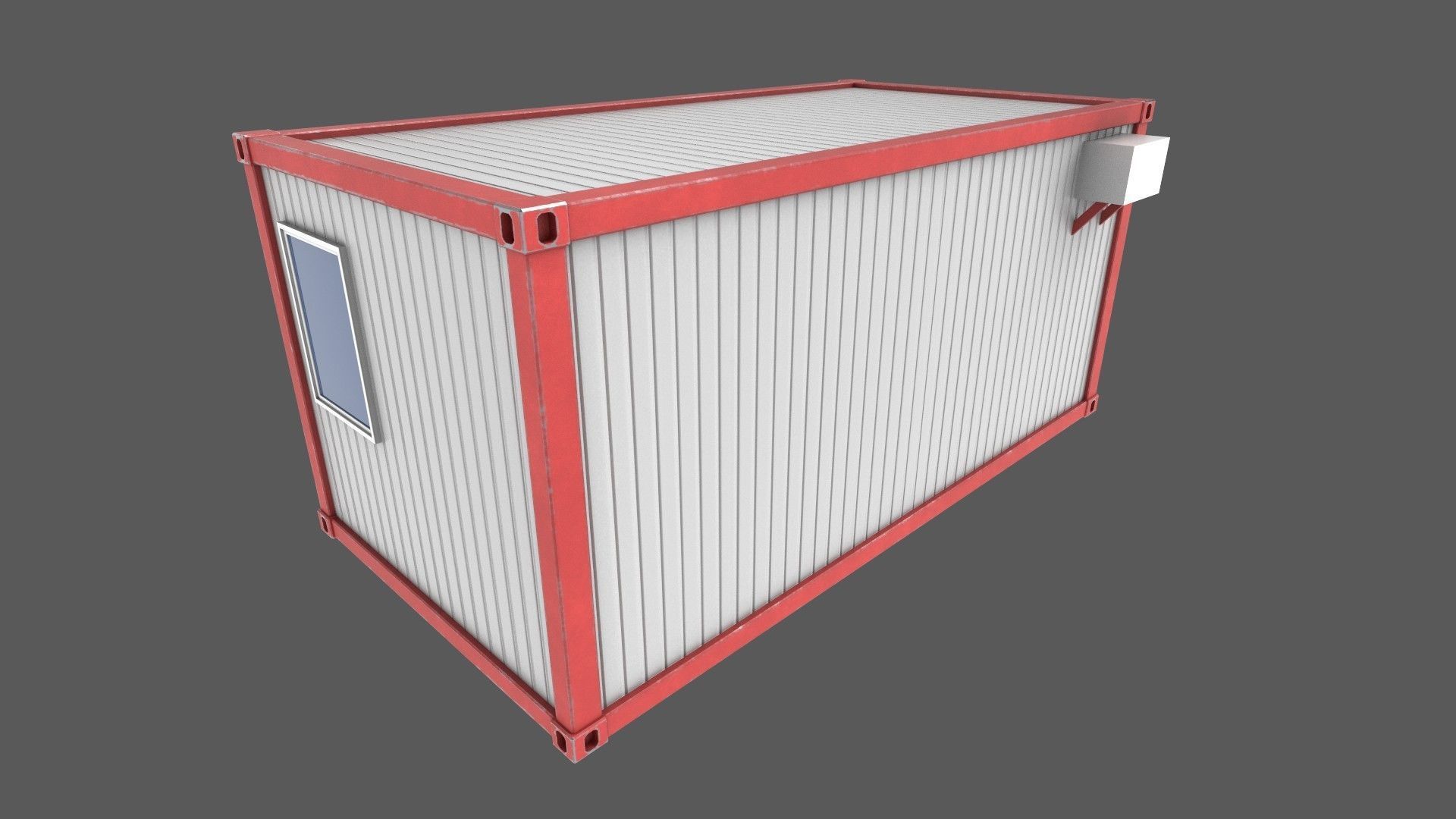 Office Container 03 Low-poly 3D model_4