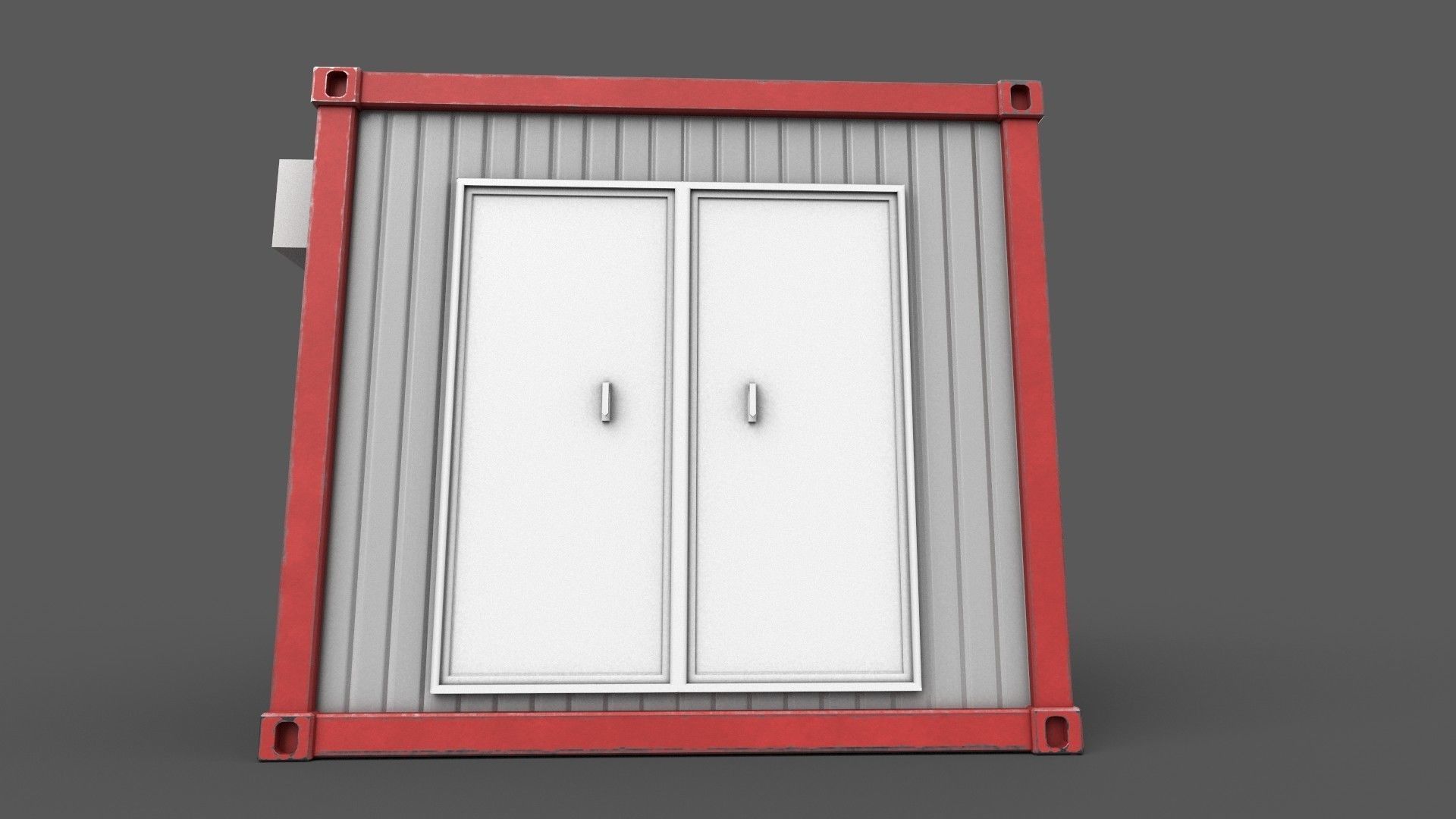 Office Container 03 Low-poly 3D model_6