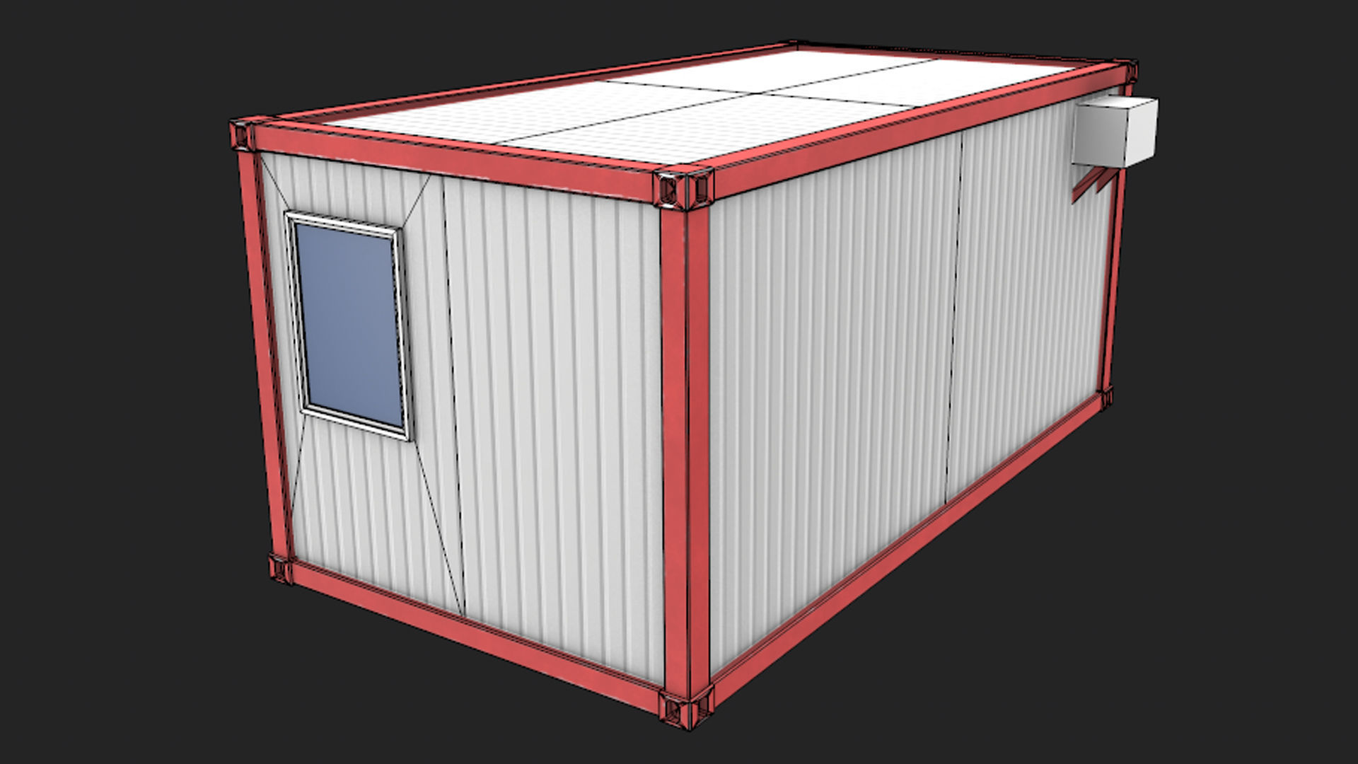 Office Container 03 Low-poly 3D model_10