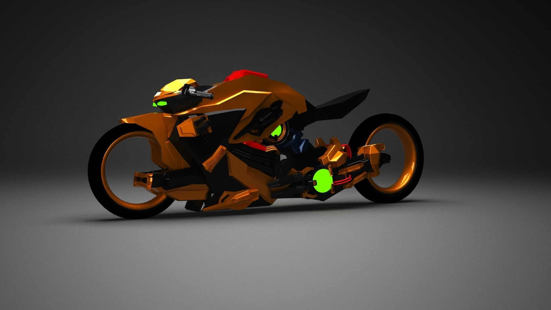 Motorcycle concept modern design version  3D model_9