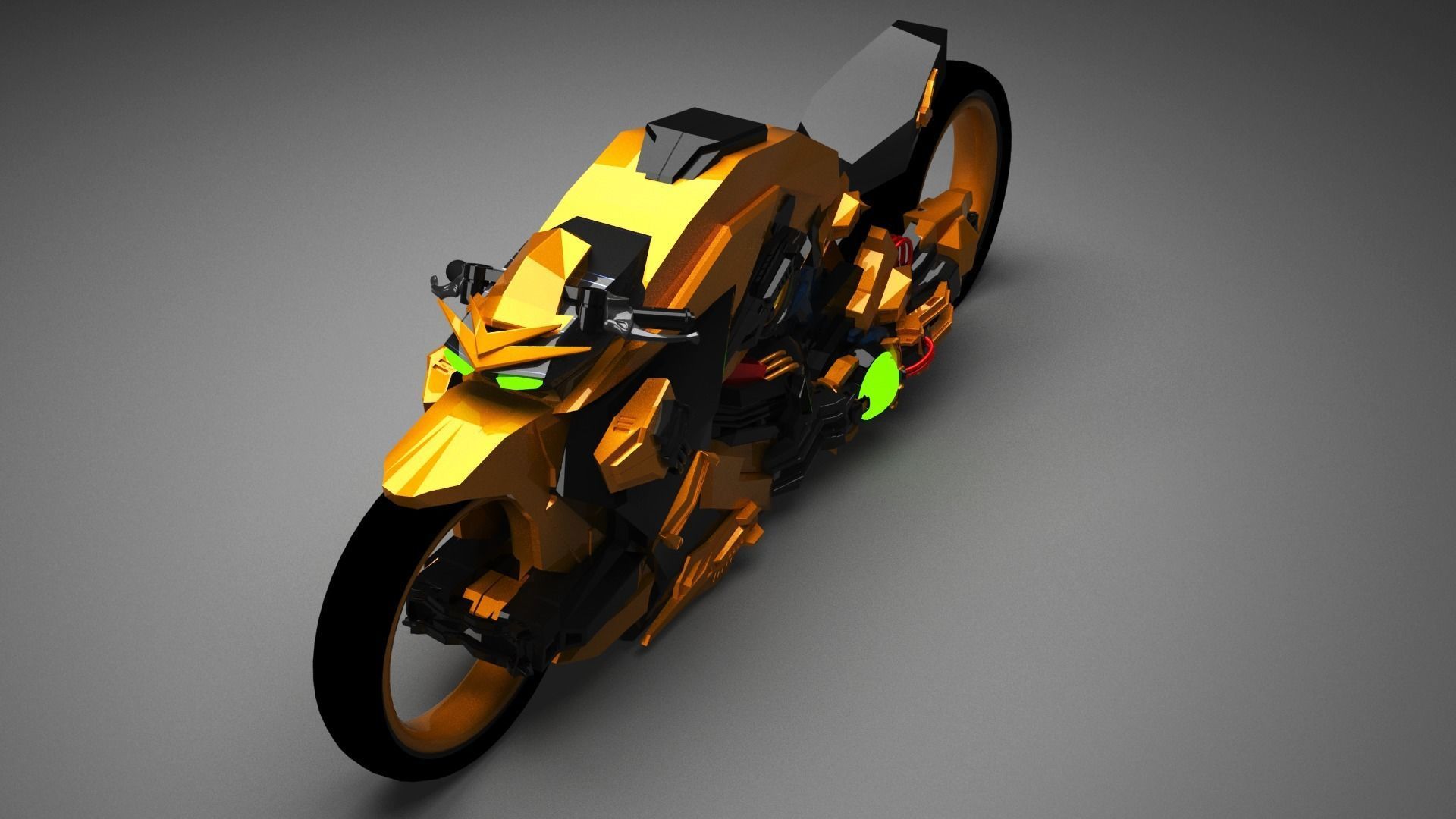 Motorcycle concept modern design version  3D model_4