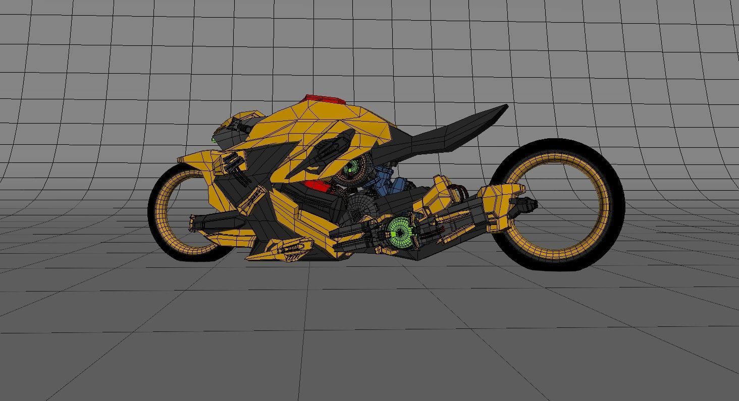 Motorcycle concept modern design version  3D model_2