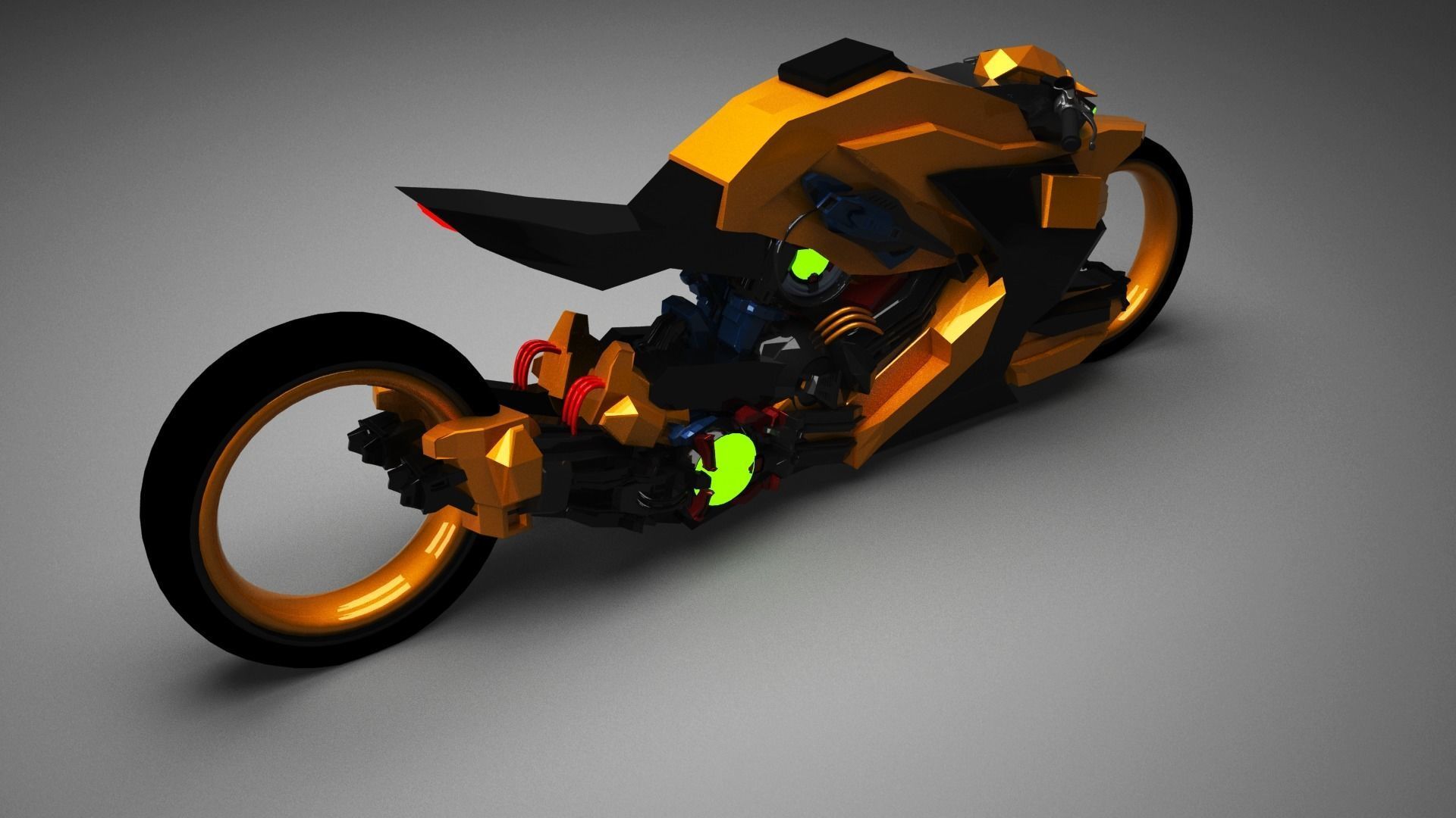 Motorcycle concept modern design version  3D model_5
