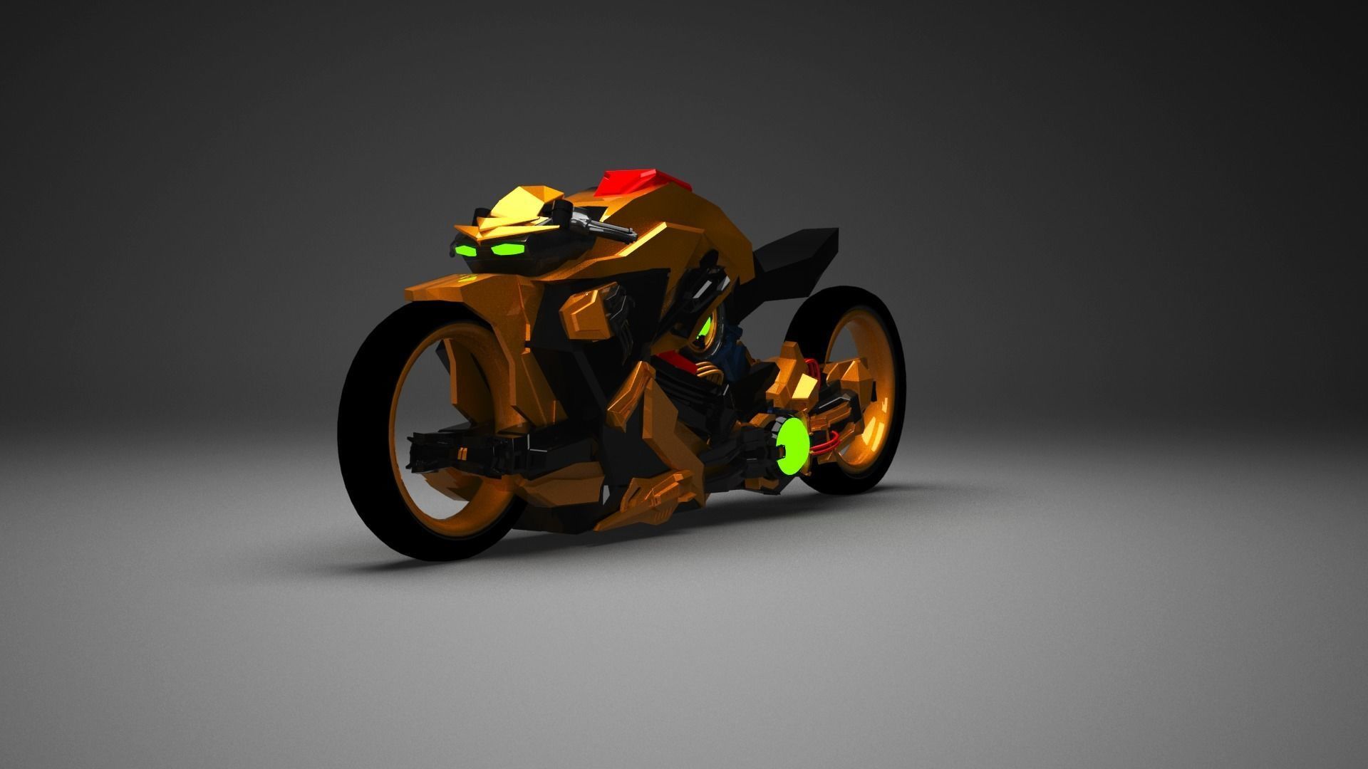 Motorcycle concept modern design version  3D model_8