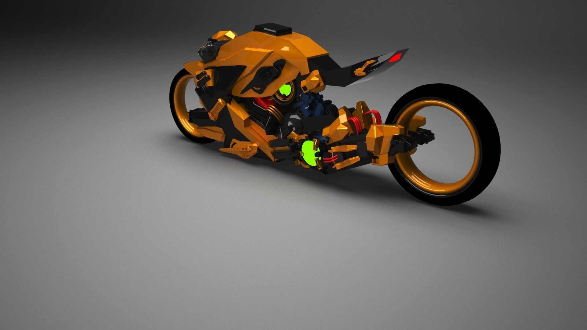 Motorcycle concept modern design version  3D model_10