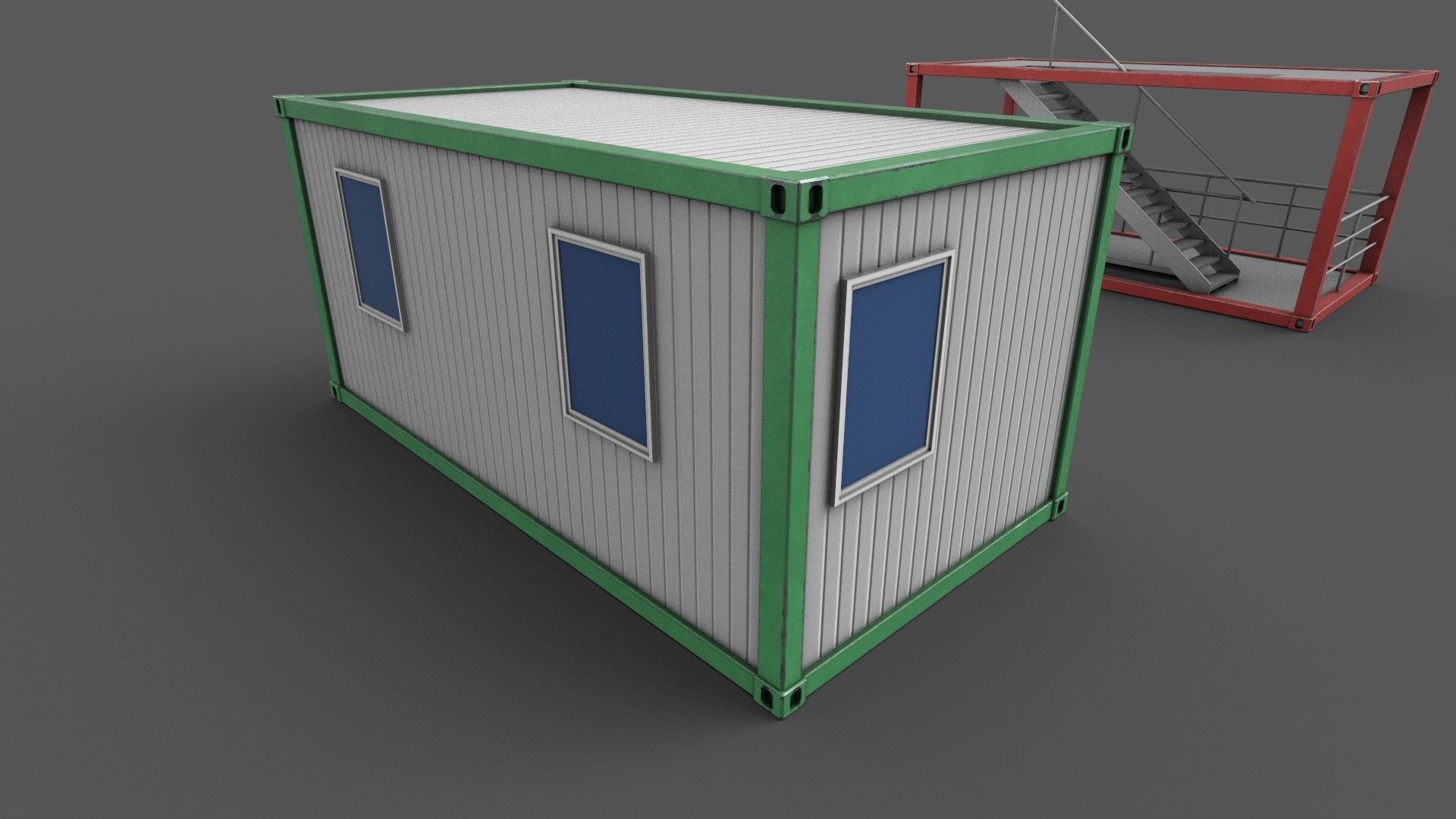 Office Container 04 Low-poly 3D model_5