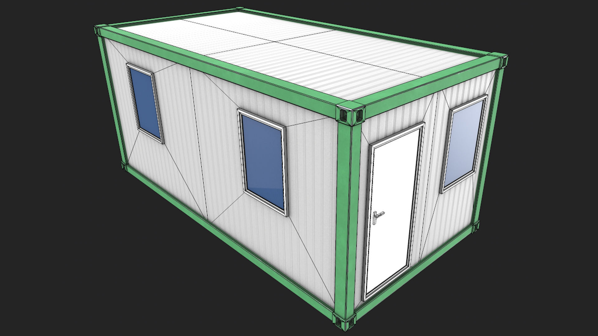 Office Container 04 Low-poly 3D model_9
