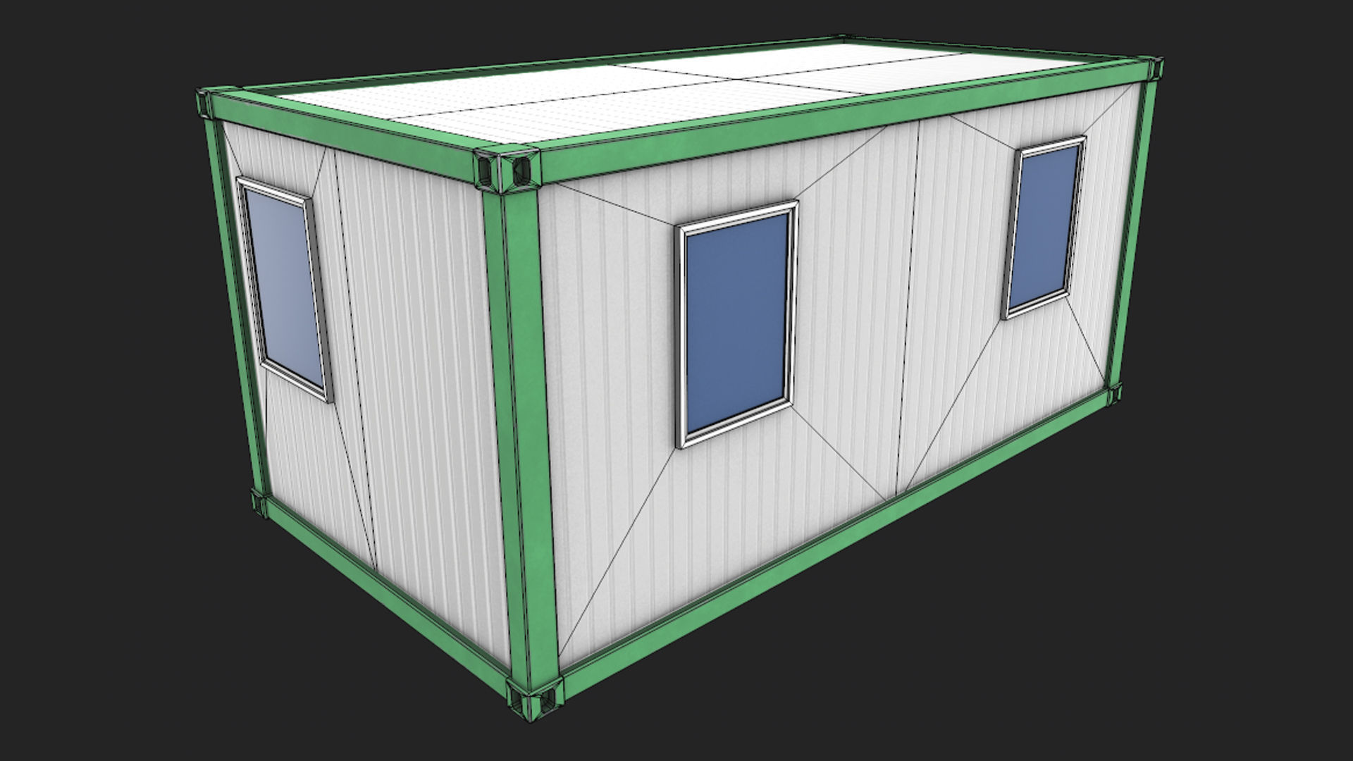 Office Container 04 Low-poly 3D model_10