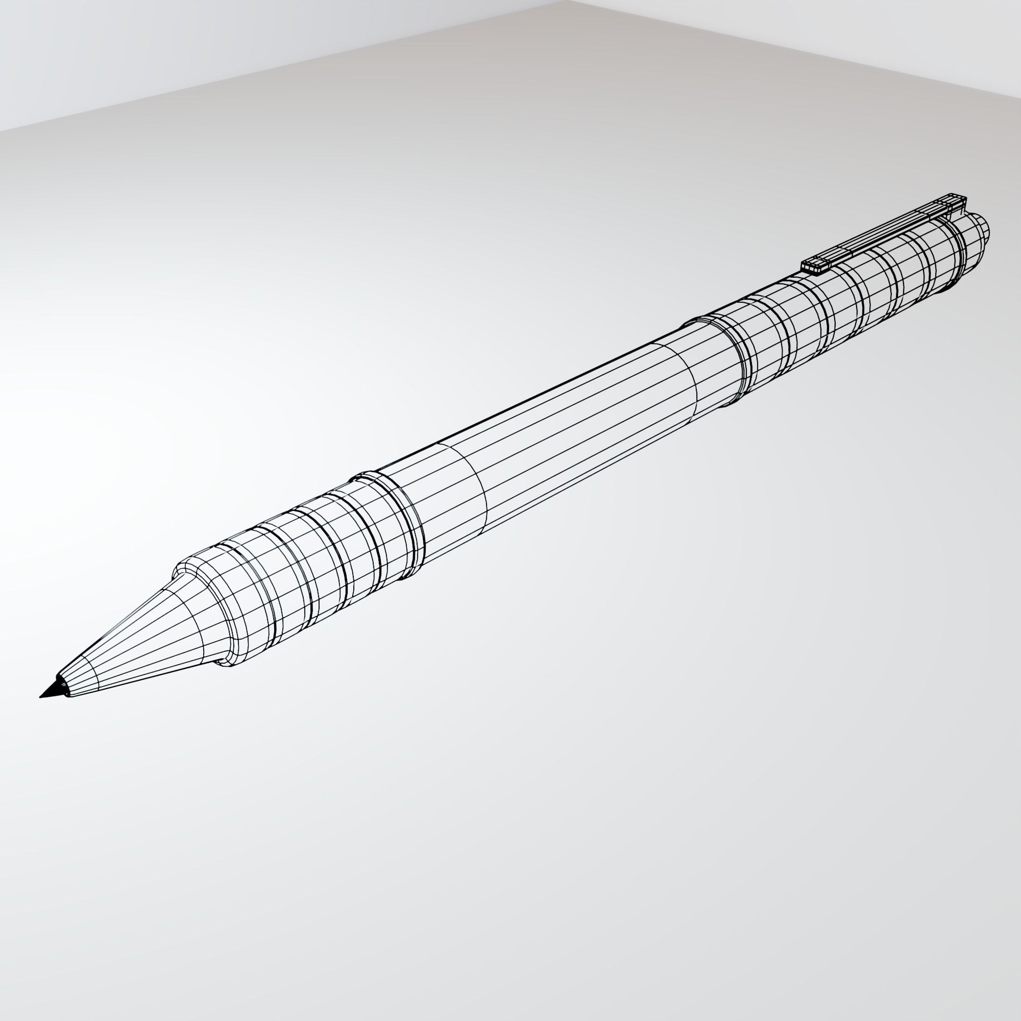 Retractable Pen Model 3D model_14