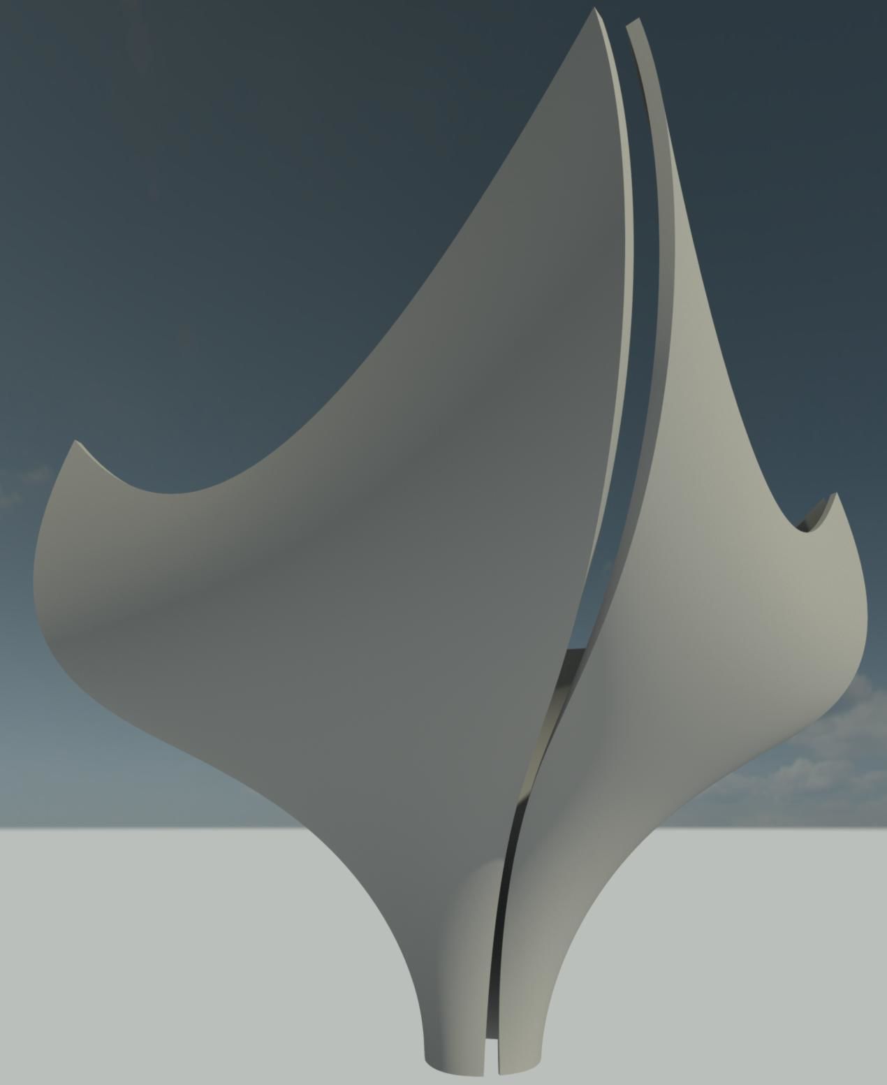 Tulip Umbrella Shading Device 3D model CGTrader