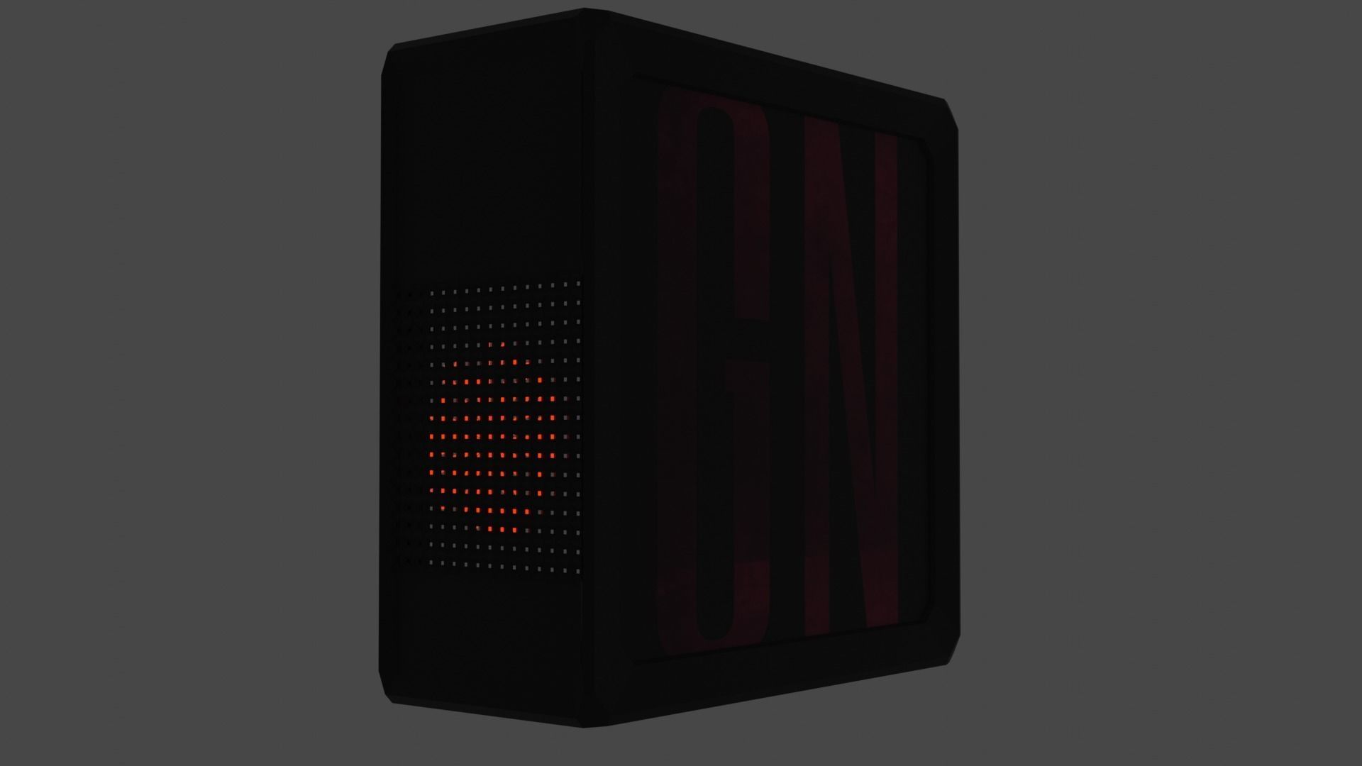 Pc made in Blender Low-poly 3D model_2