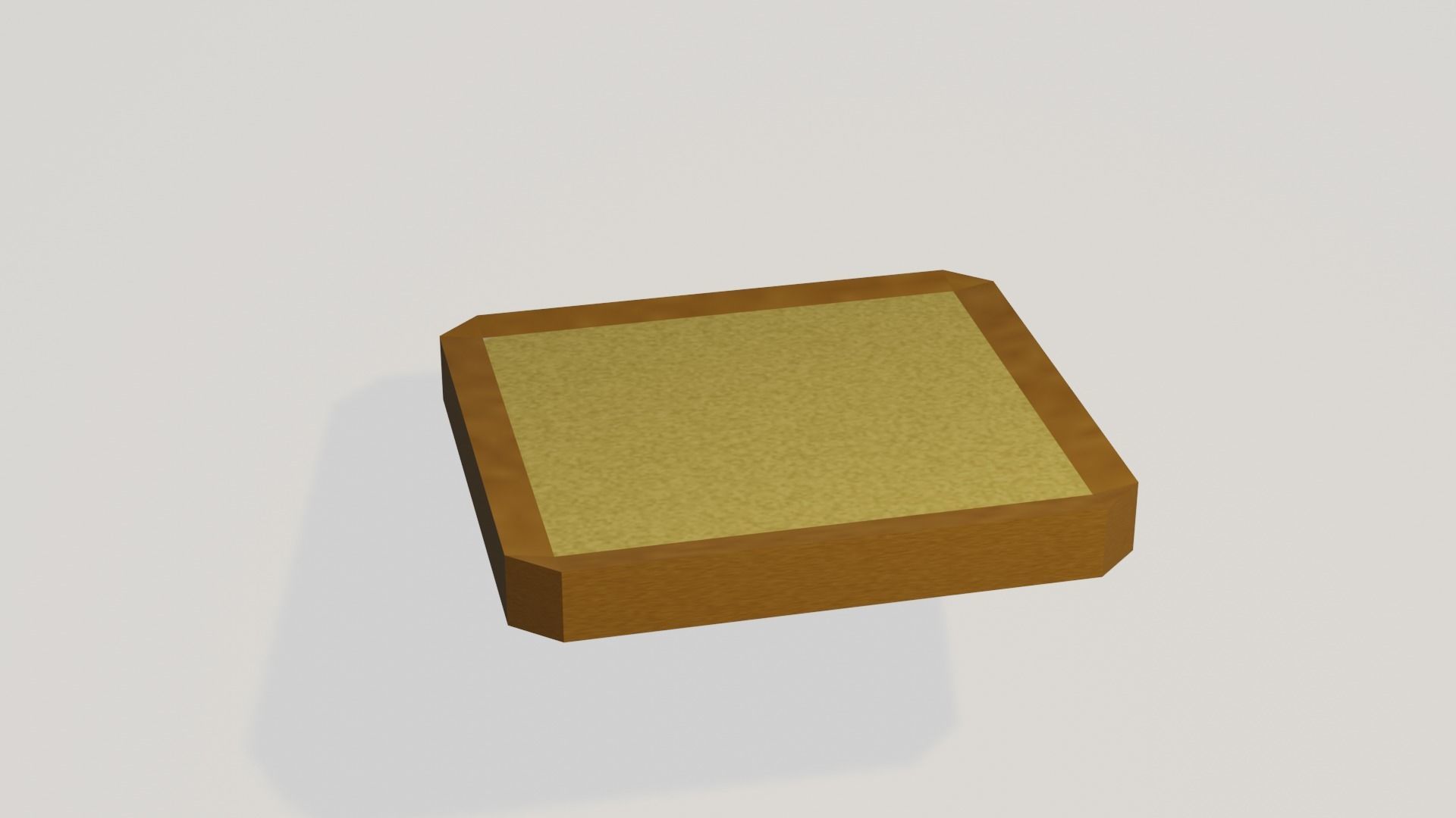 Bread lowpoly DAE OBJ FBX Free low-poly 3D model_2