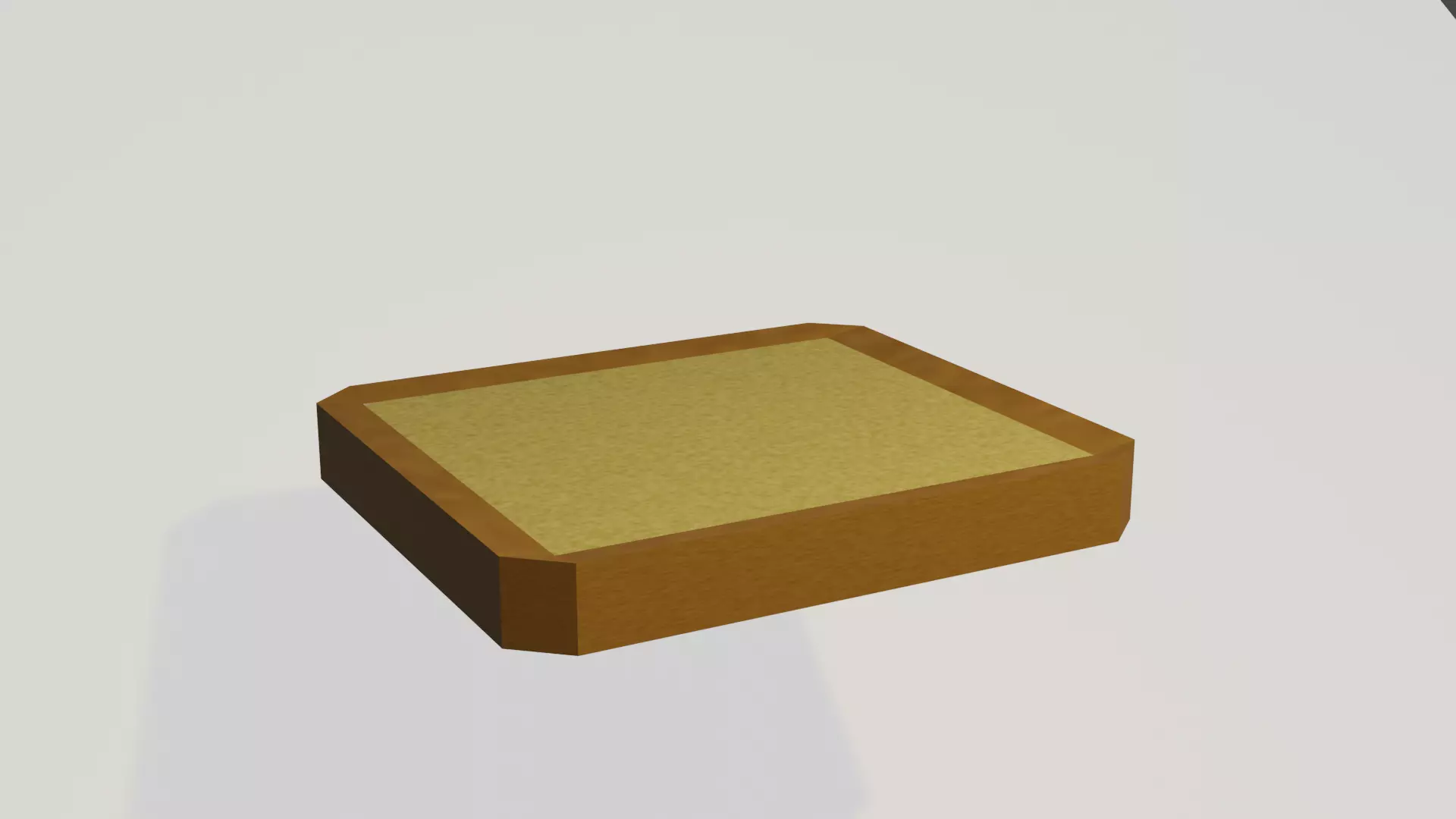 Bread lowpoly DAE OBJ FBX Free low-poly 3D model_0