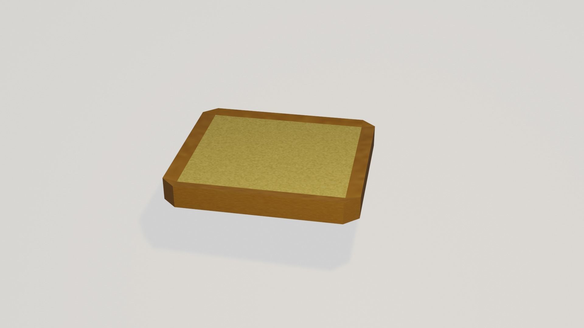 Bread lowpoly DAE OBJ FBX Free low-poly 3D model_1