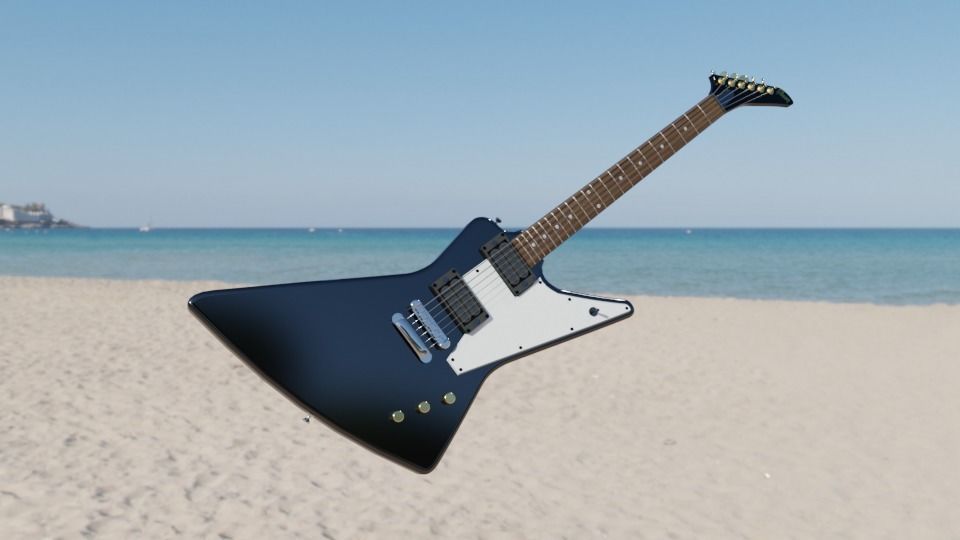 Gibson Explorer Classic Black 3D model_6