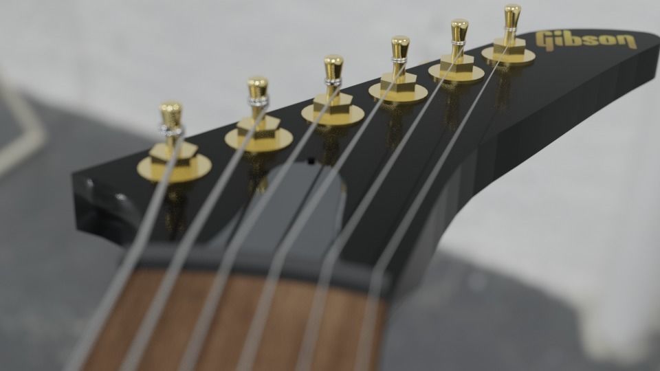 Gibson Explorer Classic Black 3D model_3